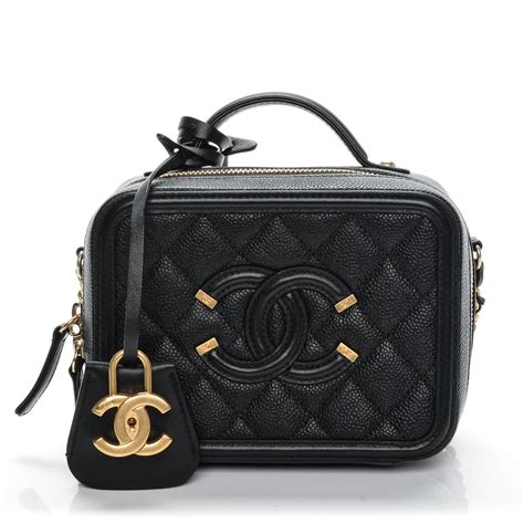 chanel small filigree vanity case|chanel vintage vanity case bag.